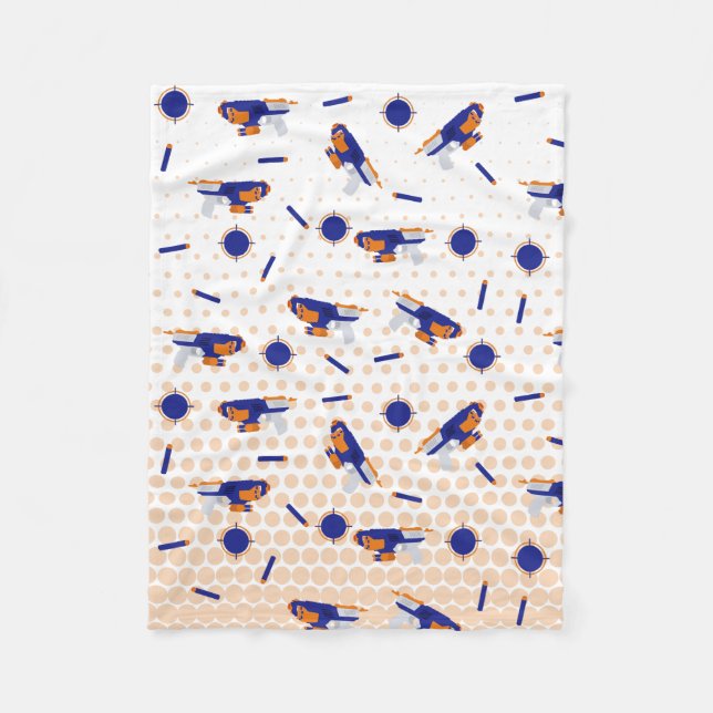 Dart Gun Battle War Boys Target Pattern Fleece Blanket (Front)