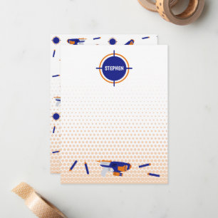 Dart Gun Battle War Boys Target Pattern Kids Card