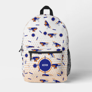 Dart Gun Battle War Boys Target Pattern School Printed Backpack
