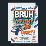 Dart gun birthday invitation | Dart gun war<br><div class="desc">Celebrate your special day with a bang with these unique dart gun birthday invitations! Perfect for any game-loving birthday boy or girl, these invitations are sure to excite your guests and set the tone for a fun-filled celebration. Get ready to aim, shoot, and score with this one-of-a-kind dart gun birthday...</div>