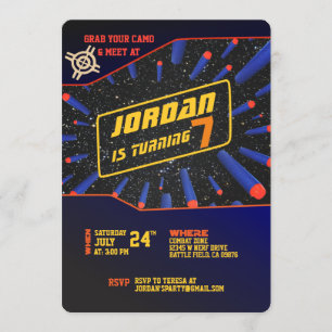 Dart Gun Invitation