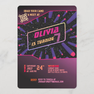 Dart Gun Invitation