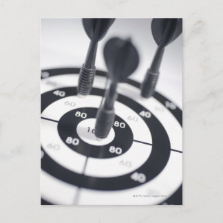 Dart in Bulls Eye Postcard