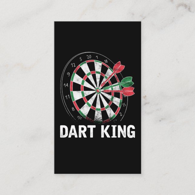 Dart King Best Darts Player Business Card (Front)