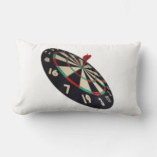 Dart On Target Bullseye, White Lumbar Cushion. Cushion