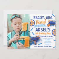 Dart Party Birthday Invitation | Photo Dart Invite