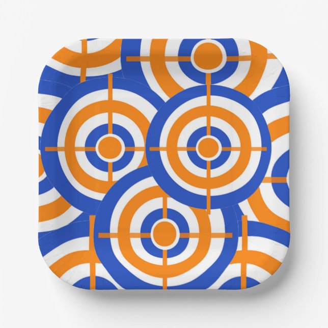 Dart Party Paper Plates | Dart Gun Party (Front)