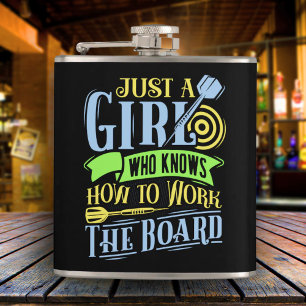 Dart Queen Vinyl Wrapped Flask 6 oz.