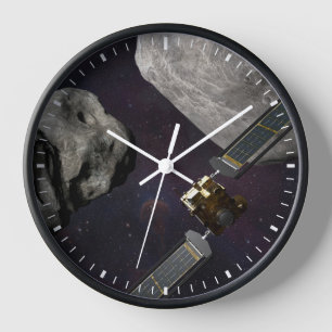 Dart Spacecraft And The Liciacube Prior To Impact Clock