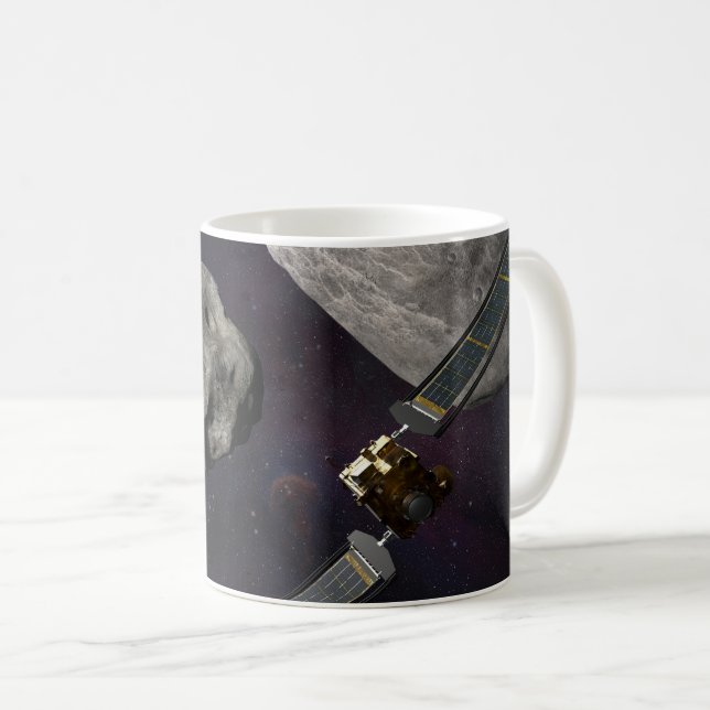 Dart Spacecraft And The Liciacube Prior To Impact Coffee Mug (Front Right)