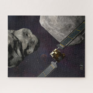 Dart Spacecraft And The Liciacube Prior To Impact Jigsaw Puzzle