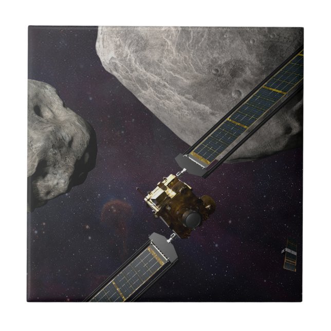 Dart Spacecraft And The Liciacube Prior To Impact Tile (Front)