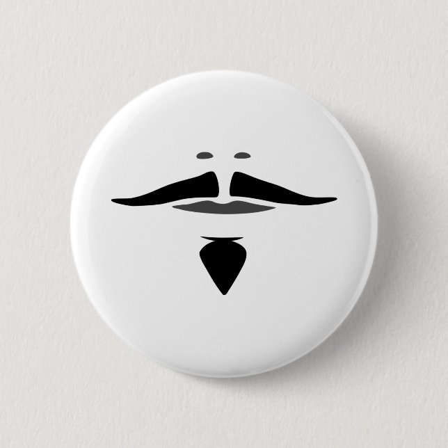 D'Artagnan Musketeer Moustache Goatee 6 Cm Round Badge (Front)