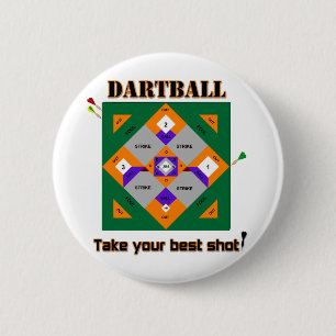 Dartball 6 Cm Round Badge
