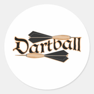 Dartball Darts Classic Round Sticker