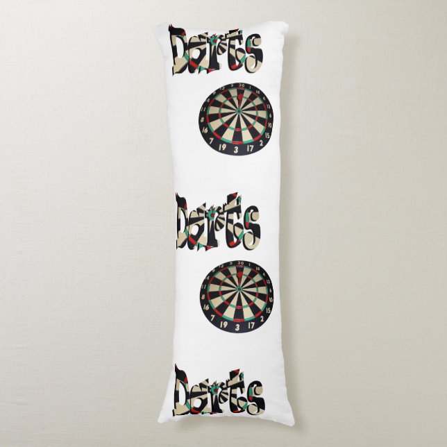 Dartboard And Darts Name, Body Cushion (Front Vertical)