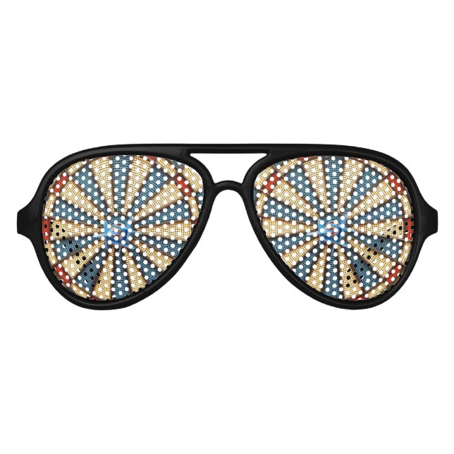 Dartboard Bullseye Aviator Sunglasses (Front)