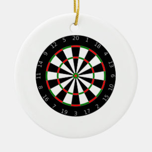 Dartboard Ceramic Tree Decoration
