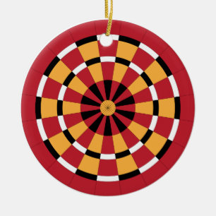 Dartboard Ceramic Tree Decoration