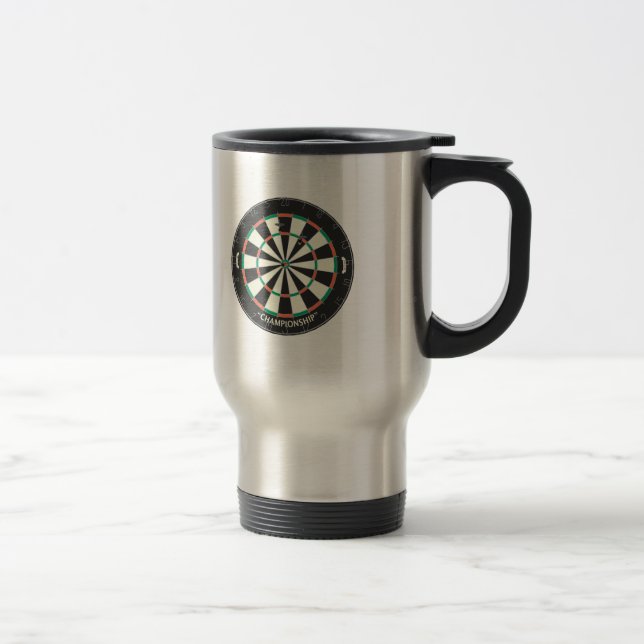Dartboard & Darts: 3D Model: Travel Mug (Right)