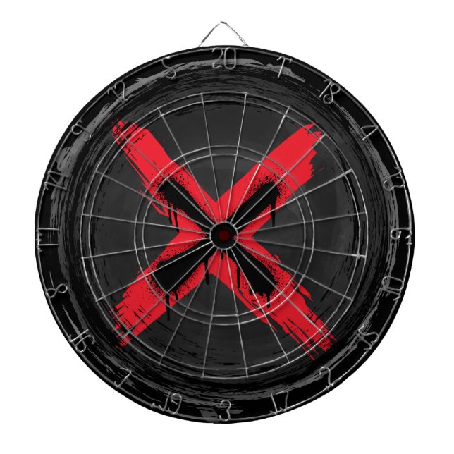 Dartboard Grunge Red Xpression  (Front)