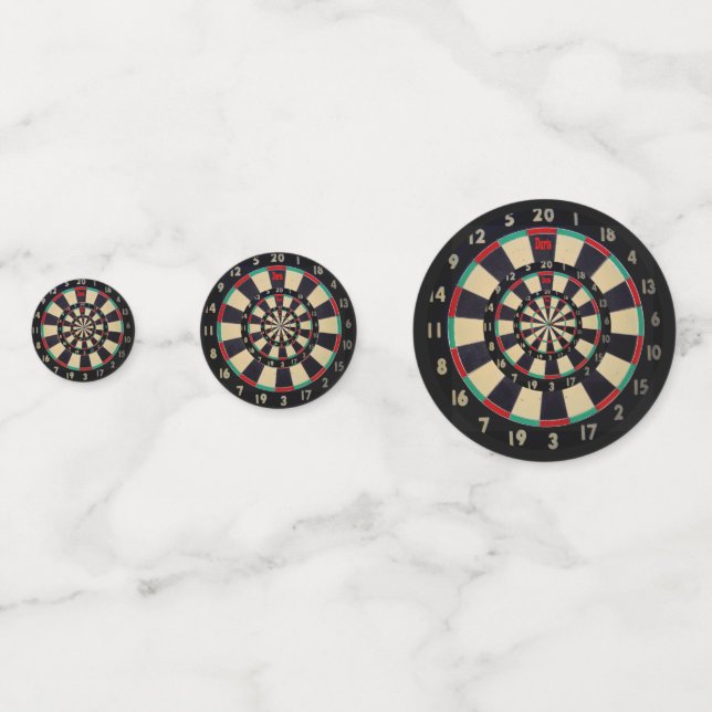 Dartboard In A Three Tier Effect, Confetti (Backs)