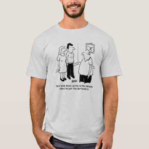 Dartboard in the Bedroom Cartoon T-Shirt