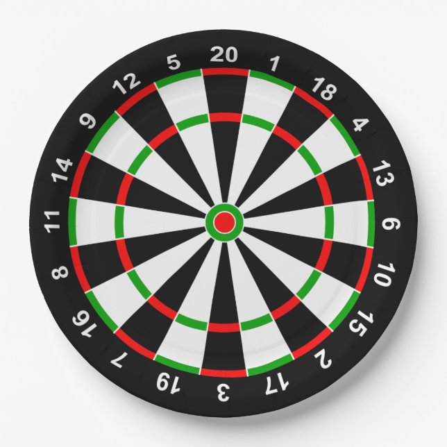 Dartboard Paper Plate (Front)