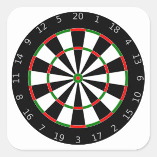 Dartboard Square Sticker