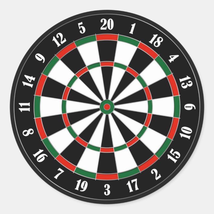 Dartboard Sticker Zazzle.co.nz