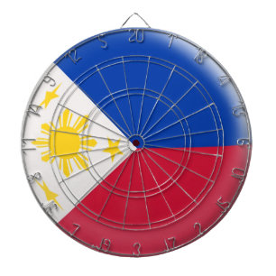 Dartboard with 6 darts Philippines flag