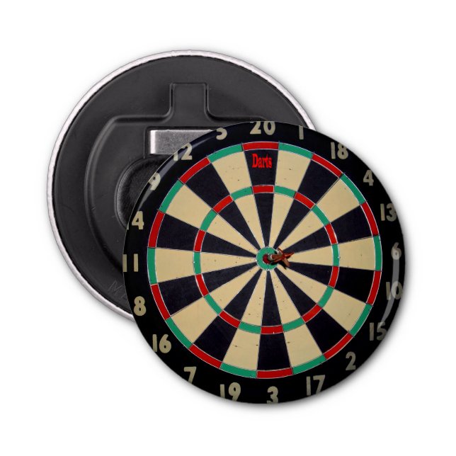 Dartboard With A Dart in Bullseye, Bottle Opener (Front)