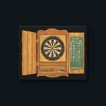 Dartboard with Cricket Scoring Canvas Print<br><div class="desc">An amazingly lifelike painting of a dartboard by Jennifer Goldberger. Looks like a rousing game of cricket is going on. Buy your print today!</div>