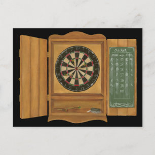 Dartboard with Cricket Scoring Postcard