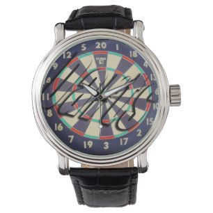 Dartboard With Darts Logo, Watch