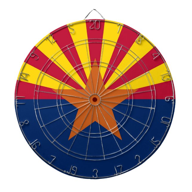 Dartboard with Flag of Arizona, USA (Front)