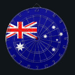 Dartboard with Flag of Australia<br><div class="desc">Enhance your game room with a touch of Australian pride using our exclusive dartboard featuring the flag of Australia! Crafted with meticulous attention to detail, this dartboard is more than just a game accessory; it’s a celebration of Australia’s heritage and cultural pride. The vibrant design prominently displays the iconic Australian...</div>
