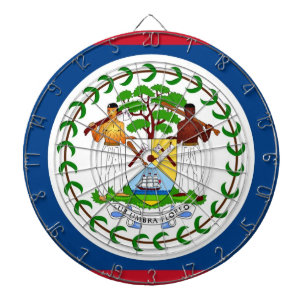 Dartboard with Flag of Belise