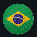 Dartboard with Flag of Brazil<br><div class="desc">Elevate your game room with our exclusive dartboard featuring the flag of Brazil! Crafted with meticulous attention to detail, this dartboard is more than just a gaming accessory; it’s a celebration of Brazil’s vibrant culture and spirited competition. The striking design prominently displays the iconic Brazilian flag, making this dartboard a...</div>