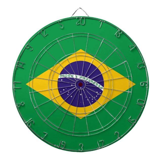 Dartboard with Flag of Brazil (Front)