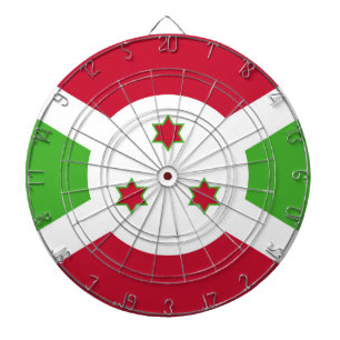 Dartboard with Flag of Burundi