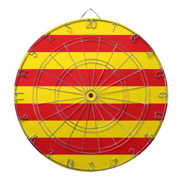 Dartboard with Flag of Catalonia, Spain (Front)