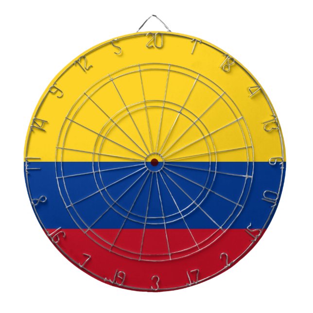 Dartboard with Flag of Colombia (Front)
