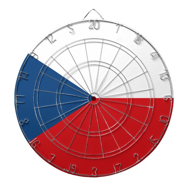 Dartboard with Flag of Czechia (Front)