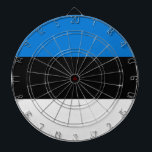 Dartboard with Flag of Estonia<br><div class="desc">Add a fun and patriotic twist to your game room with this vibrant dartboard featuring the flag of Estonia! This uniquely designed dartboard blends recreation with national pride, showcasing the bold blue, black, and white of the Estonian flag in a way that transforms each game into a celebration of heritage....</div>