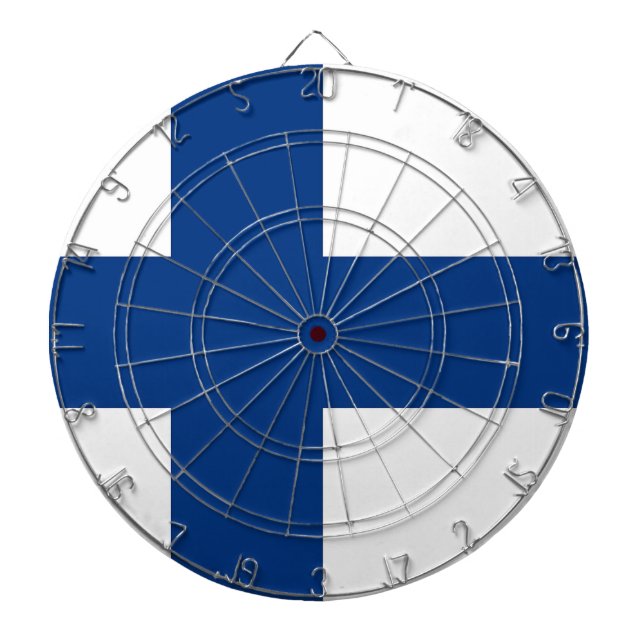 Dartboard with Flag of Finland (Front)
