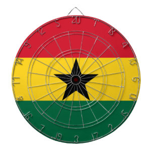 Dartboard with Flag of Ghana