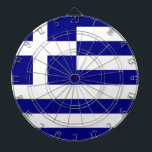Dartboard with Flag of Greece<br><div class="desc">Add a touch of Greek pride to your game room with our exclusive dartboard featuring the flag of Greece! Crafted with meticulous attention to detail, this dartboard is more than just a functional item; it’s a celebration of Greece’s rich heritage and cultural identity. The vibrant design prominently displays the iconic...</div>
