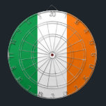 Dartboard with Flag of Ireland<br><div class="desc">Add a touch of Irish pride to your game room with our exclusive dartboard featuring the flag of Ireland! Crafted with meticulous attention to detail, this dartboard is more than just a gaming accessory; it’s a celebration of Ireland’s rich heritage and cultural pride. The vibrant design prominently displays the iconic...</div>