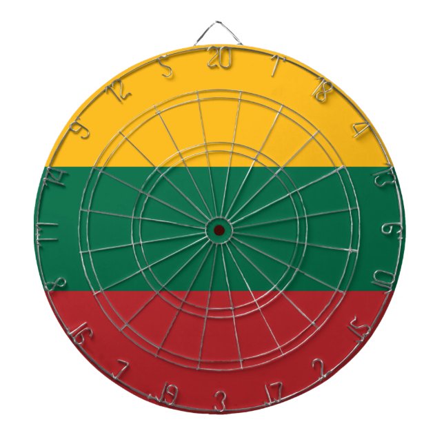 Dartboard with Flag of Lithuania (Front)